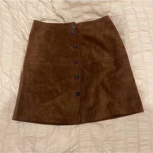 Vintage Banana Republic Authentic Leather A-Line Skirt